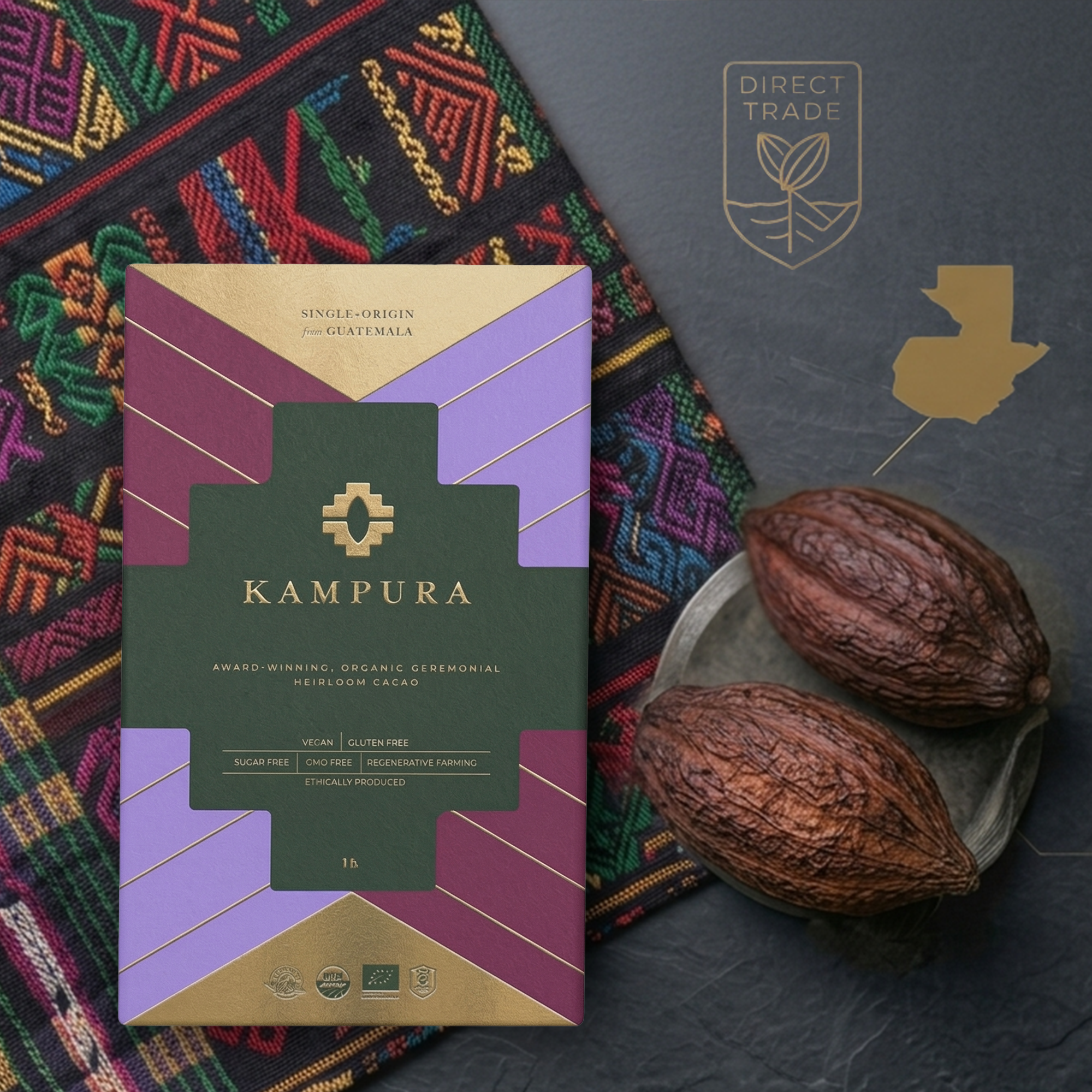 Tropical Forest-Grown Ceremonial Cacao Block – 1 lb