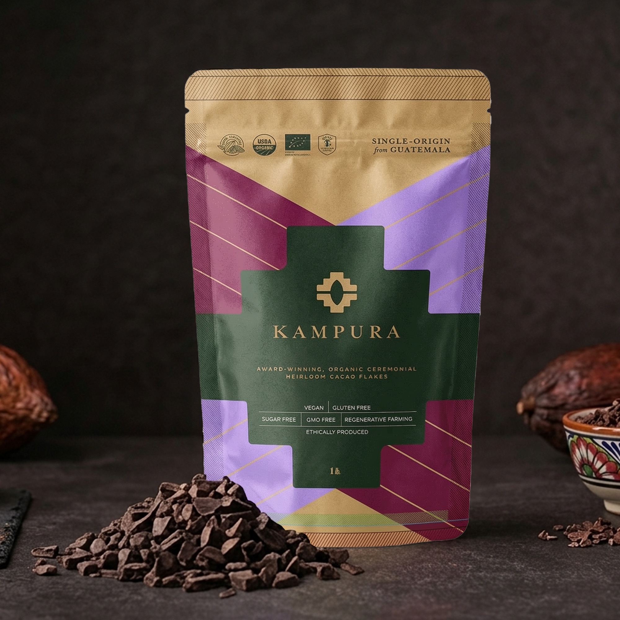 Tropical Forest-Grown Ceremonial Cacao Flakes – 1 lb. of Cacao Flakes